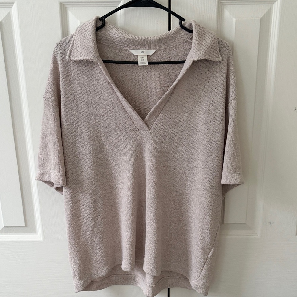 H&M Light Beige Knit Top